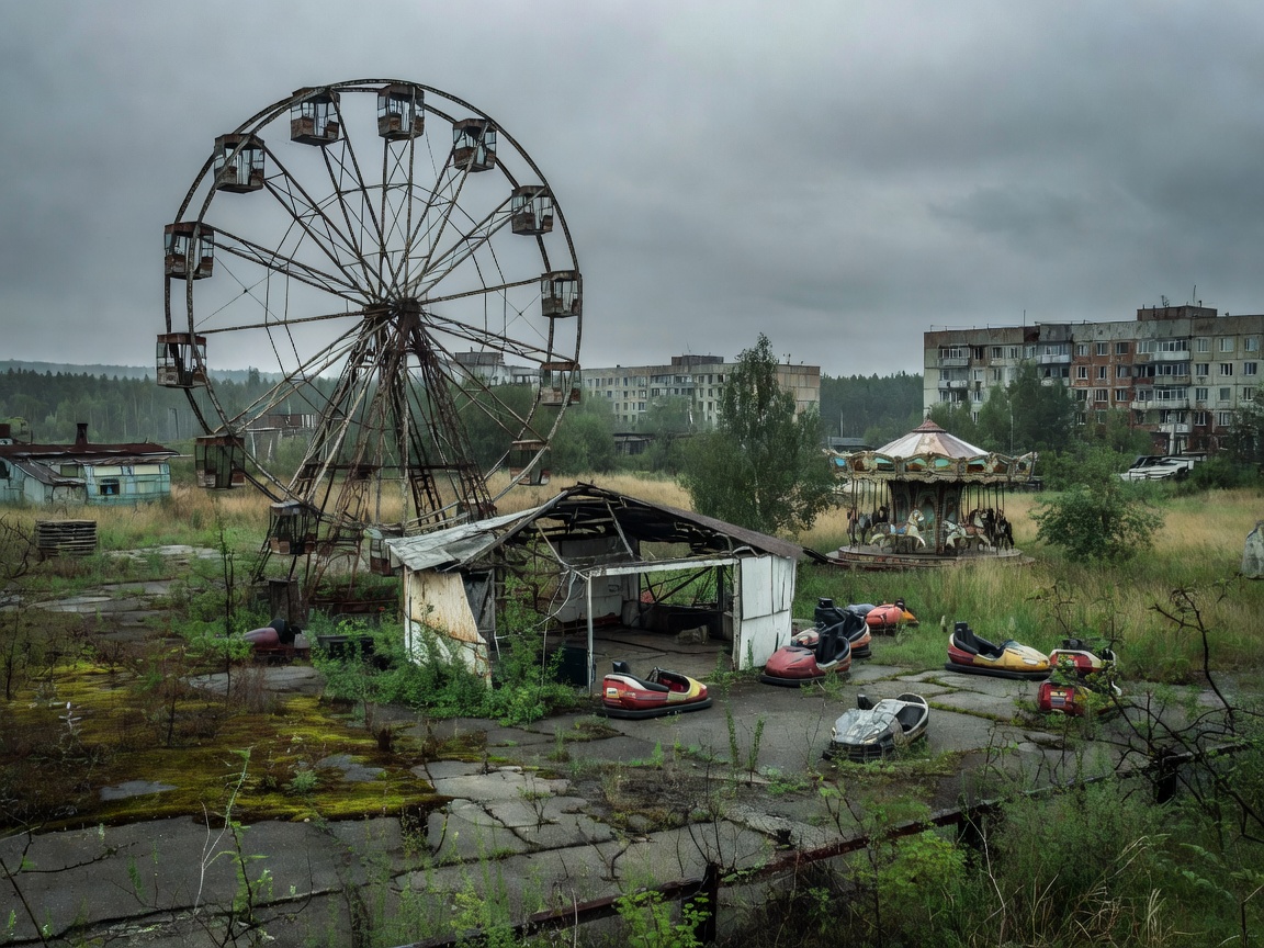 Pripyat Ferris Wheel in Chernobyl Exclusion Zone